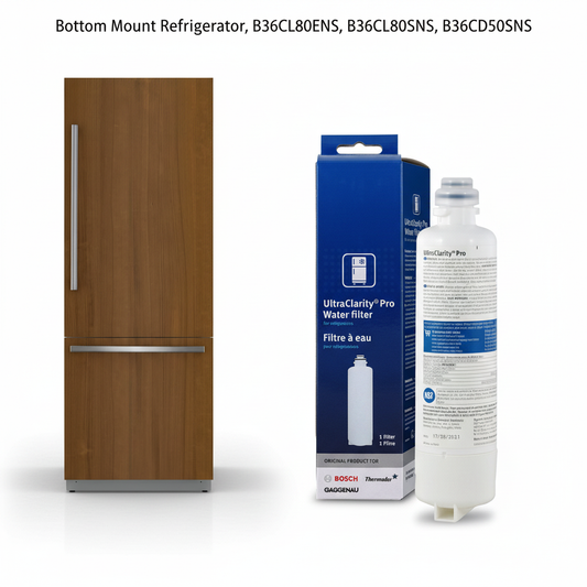 Product composition with refrigerator and UltraClarity Pro filter
