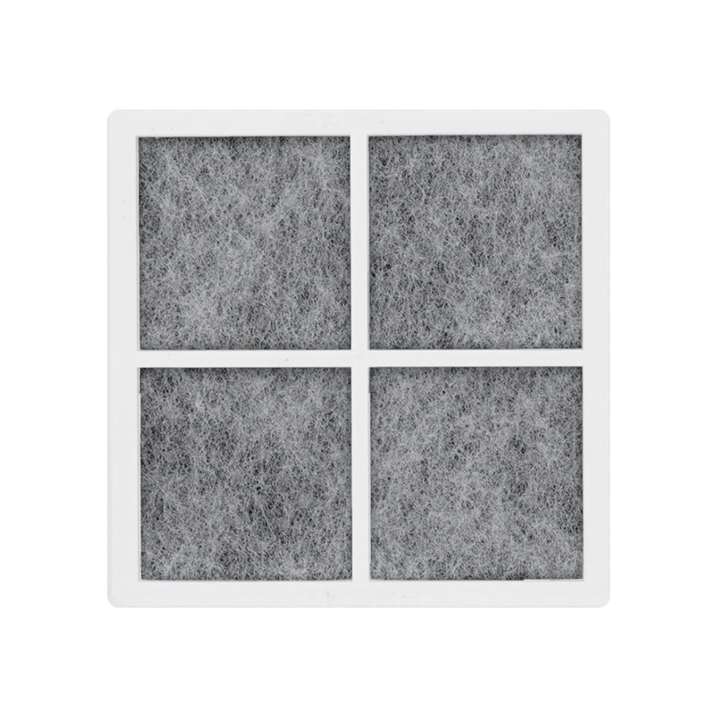 Four-section air filter with a white frame on a white background