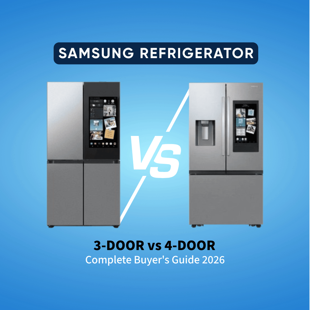 Samsung refrigerator 3-door vs 4-door comparison buyer guide with smart French door models