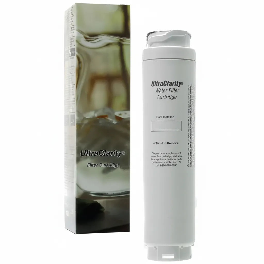 UltraClarity Water Filter cartage with packaging on white background