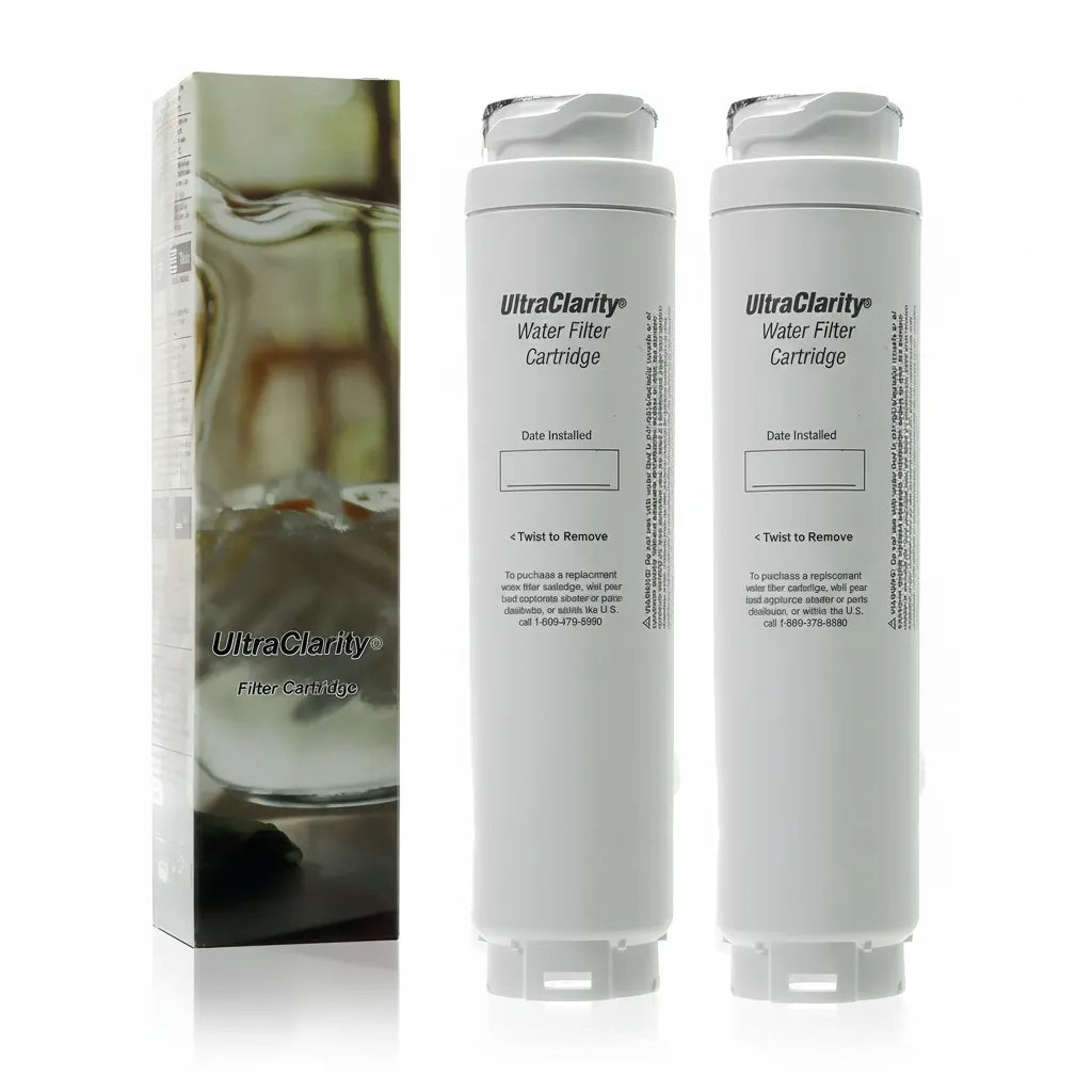 UltraClarity water filter cartridges with packaging on a white background