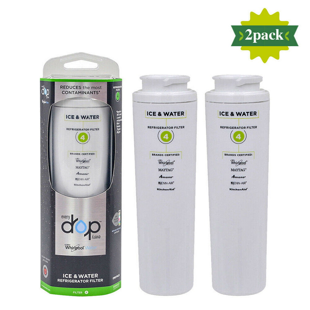 Everydrop by Whirlpool Refrigerator Filter 4 – 2-Pack Certified Water Filters for Whirlpool, Maytag, Amana, JennAir, and KitchenAid Fridges