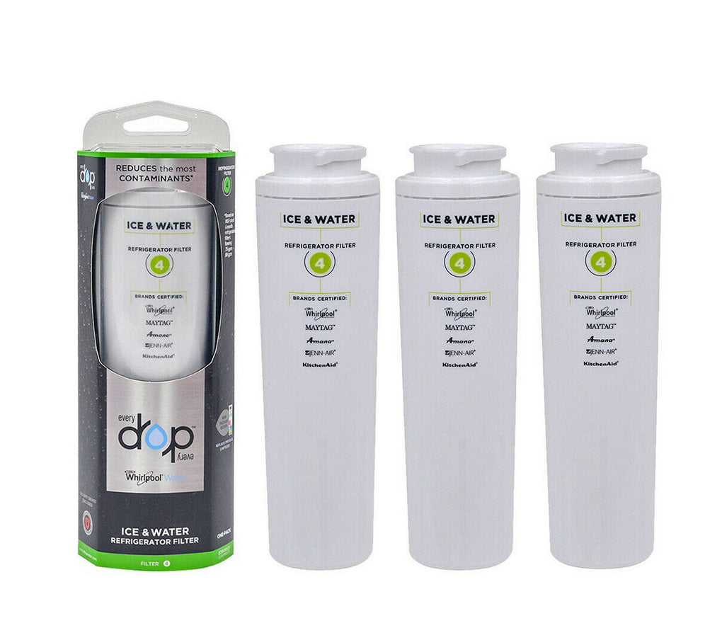 Everydrop by Whirlpool Water Filter 4 – 3-Pack Genuine Replacement Filters for Ice and Water Systems in Whirlpool and Compatible Brands