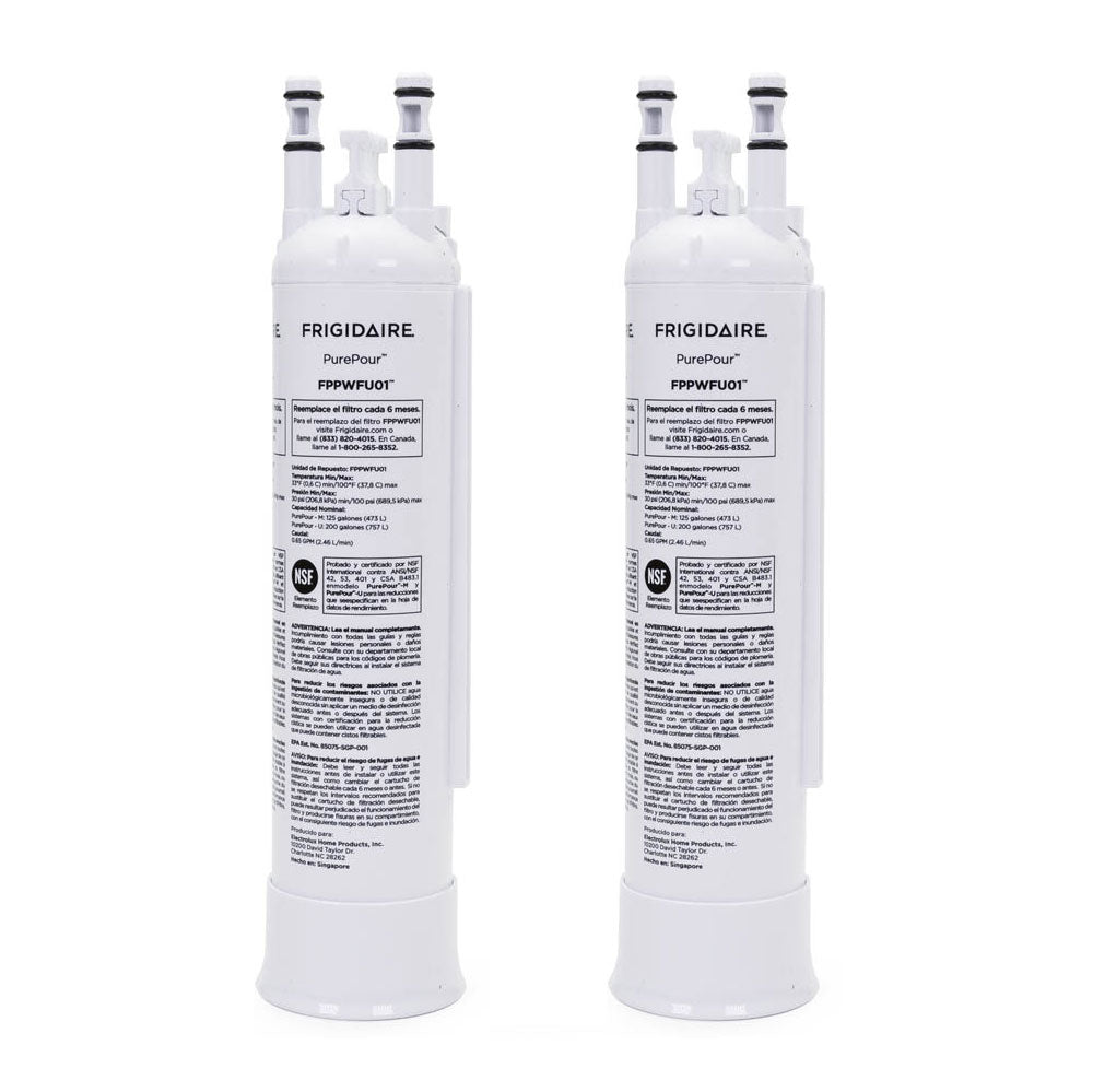 Two Frigidaire Refrigerator FRSS2623AS Water Filter Replacement  on a white background