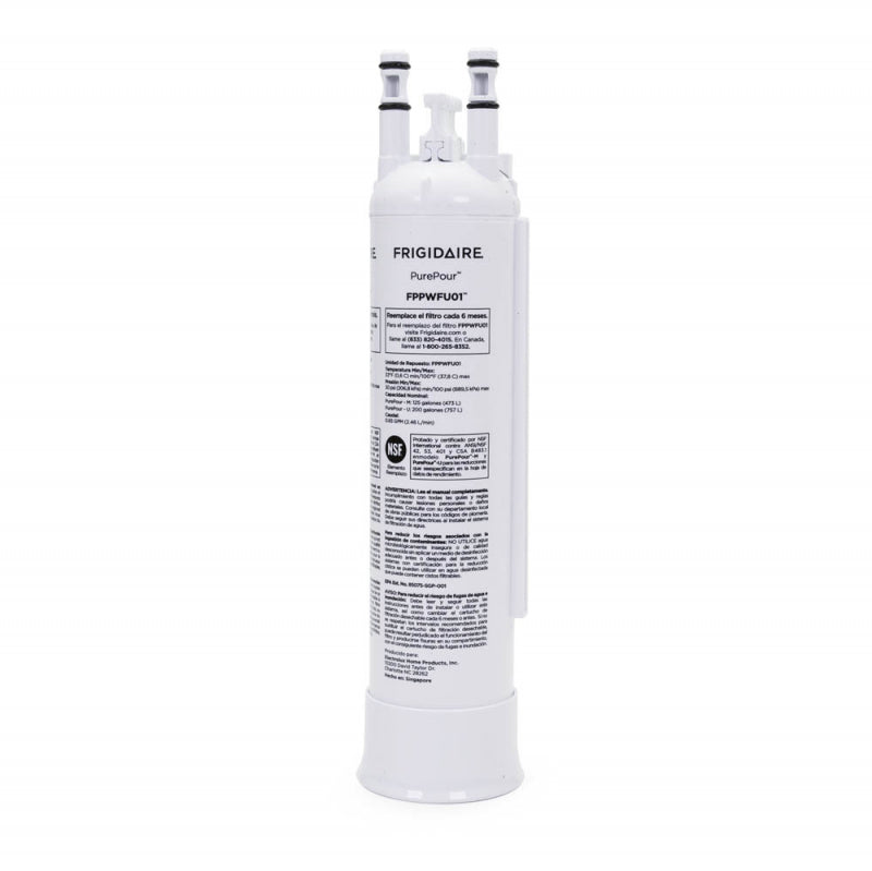 White Frigidaire Refrigerator FRSS2623AS Water Filter Replacement  on a white background