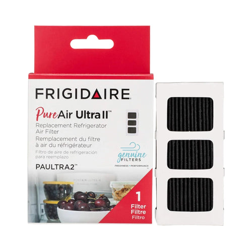 Frigidaire FGHT2055VF1  PureAir Ultra Replacement Refrigerator Air Filter packaging with filters displayed.