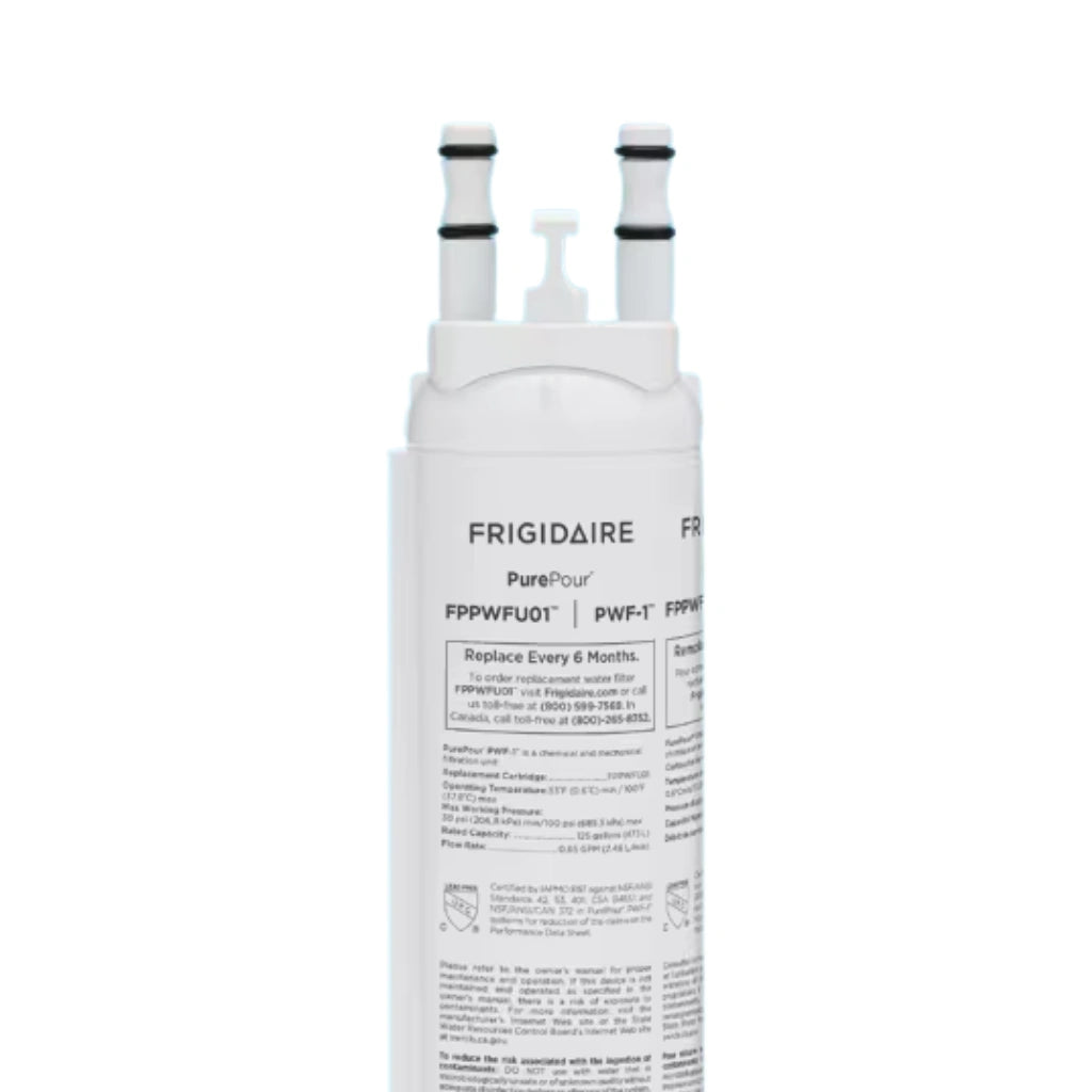Frigidaire water filter on a white background