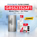 Frigidaire GRSS2352AF1 refrigerator with PWF1 water filter and PAULTRA2 air filter combo replacement set.
