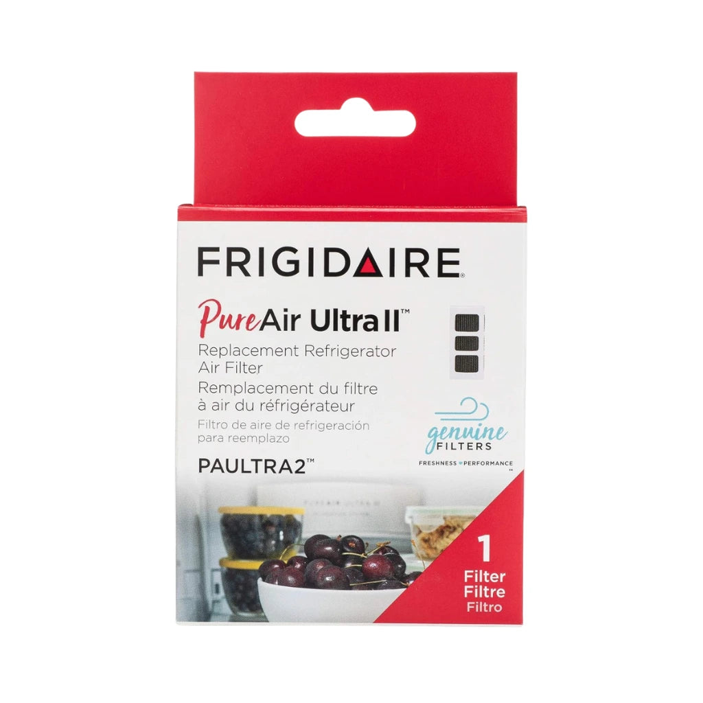 Frigidaire PureAir Ultralll refrigerator air filter packaging on a white background