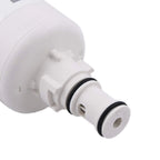 Close-up of a white shower head on a white background