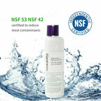 Kenmore refrigerator filter with water splash and NSF certification logo on a white background