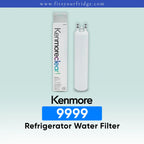 Kenmore 9999 refrigerator water filter replacement with genuine Kenmore filter cartridge and packaging, designed for cleaner, fresher drinking water and efficient refrigerator filtration performance