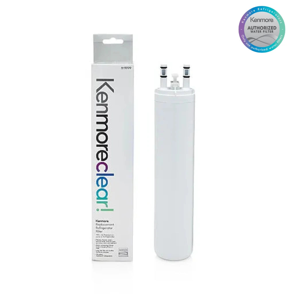 Kenmore water filter with packaging on a white background