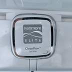 Kenmore Elite CleanFlow air filter on a white appliance