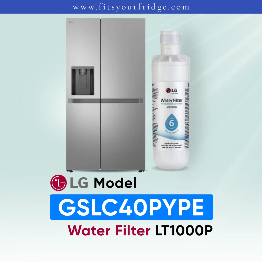 LG GSXV80PZLE refrigerator with LT1000P water filter replacement for clean drinking water and ice