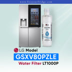 LG GSXV80PZLE refrigerator with LT1000P water filter replacement for clean drinking water and ice
