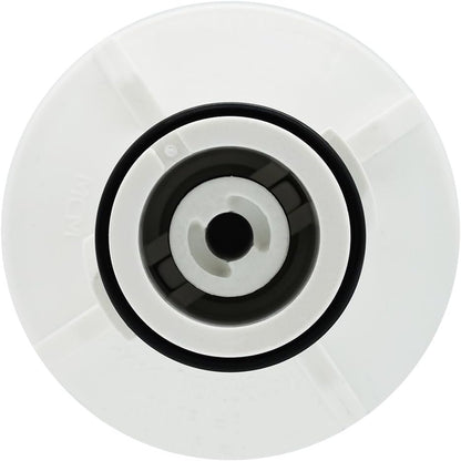 LG GSXV80PZLE Refrigerator Water Filter white pulley wheel with black center on a white background