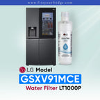 LG GSXV91MCE refrigerator with LT1000P water filter replacement for clean drinking water and ice