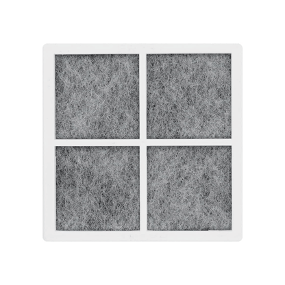 Four-section air filter with a white frame on a white background