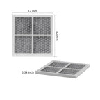 Air filter with dimensions labeled on a white background