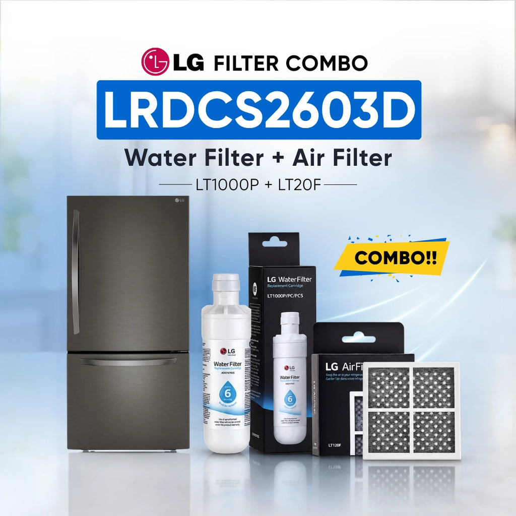 LG LRDCS2603D Filter Combo (LT1000P Water Filter and LT20F Air Filter)