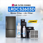 LG LRDCS2603D Filter Combo (LT1000P Water Filter and LT20F Air Filter)