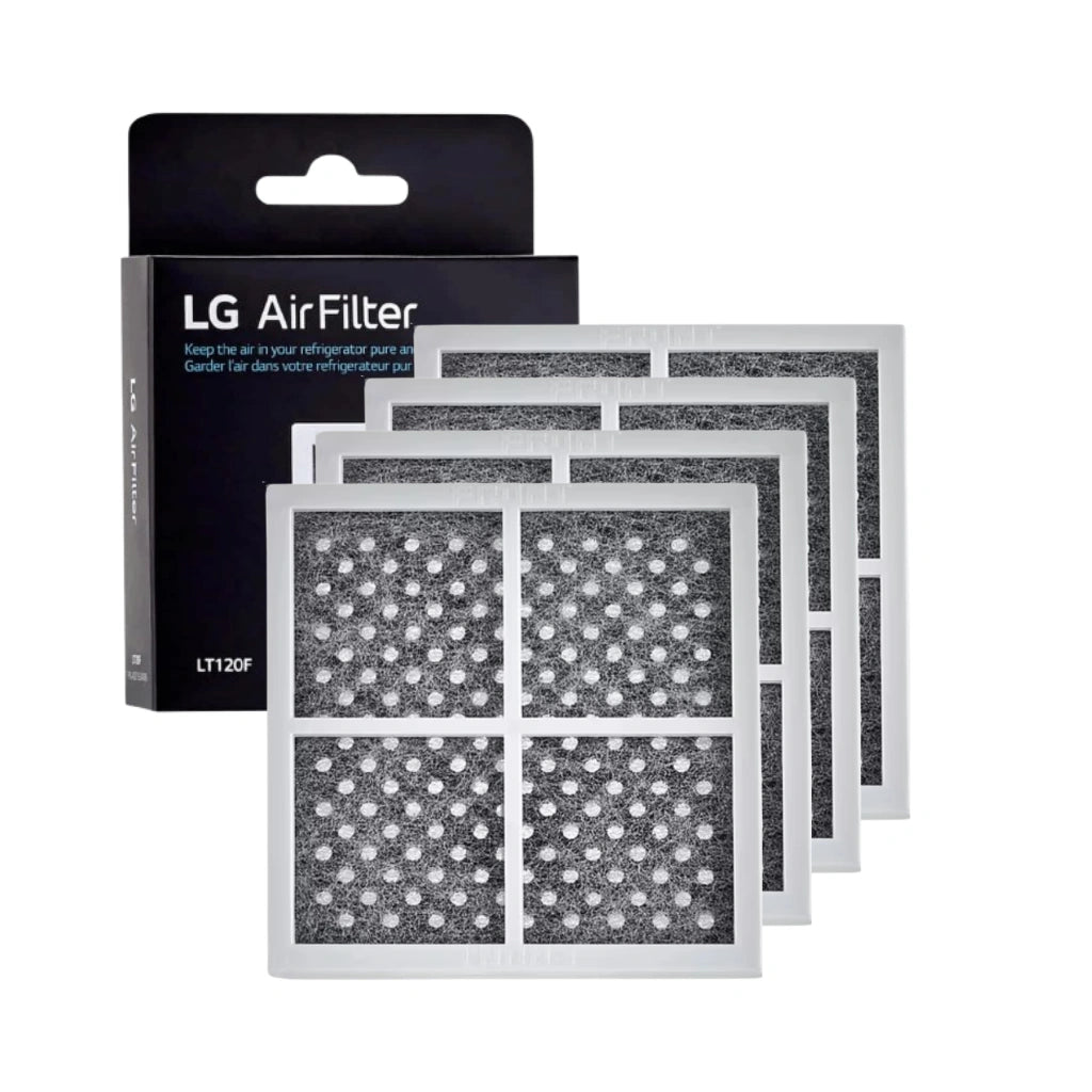 LG LRMVS3006S01 air filter packaging with multiple filters displayed in front