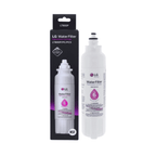 LG water filter with packaging on a white background