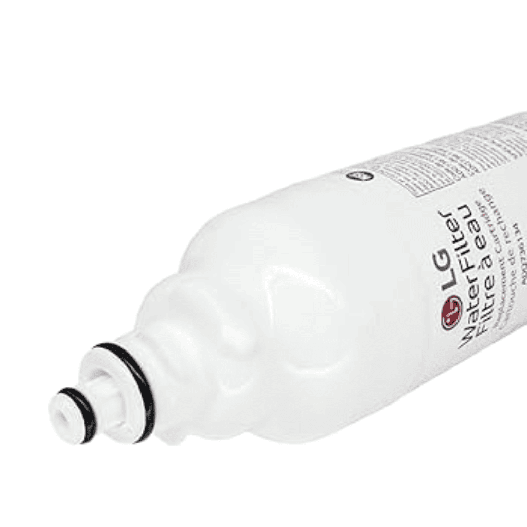 White water filter cartridge with LG branding on a white background