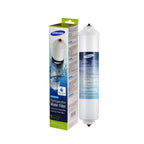 Samsung DA29-10105J refrigerator water filter with packaging on a white background