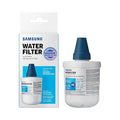 Samsung water filter with packaging on a white background