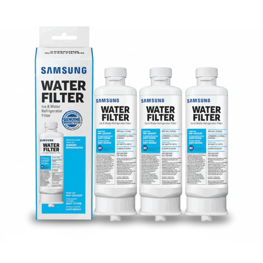 Samsung DA97-17376B water filter multi-pack with three replacement filters and packaging