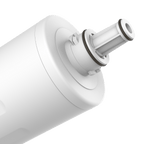 White cylindrical object with a black and white valve on a transparent background