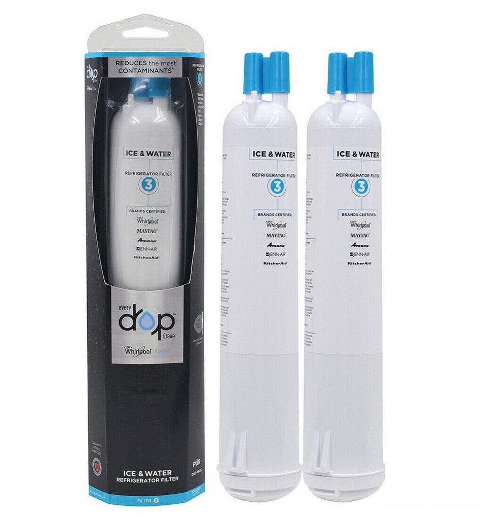 Everydrop Water Filter 3 (EDR3RXD1) 2-Pack – NSF Certified Refrigerator Water Filters for Whirlpool, Maytag, Amana, JennAir, and KitchenAid