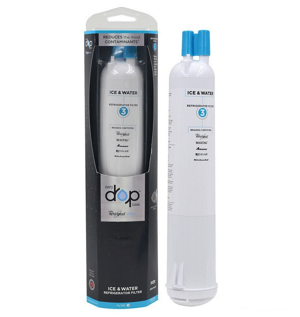 Everydrop Water Filter 3 (EDR3RXD1) with Coconut Carbon Block – Eco-Friendly Refrigerator Filter Compatible with Whirlpool, Maytag, Amana, JennAir, and KitchenAid