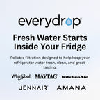 EveryDrop refrigerator water filter is designed to provide fresh, clean, great-tasting water and compatible with Whirlpool, Maytag, KitchenAid, JennAir, and Amana refrigerators.