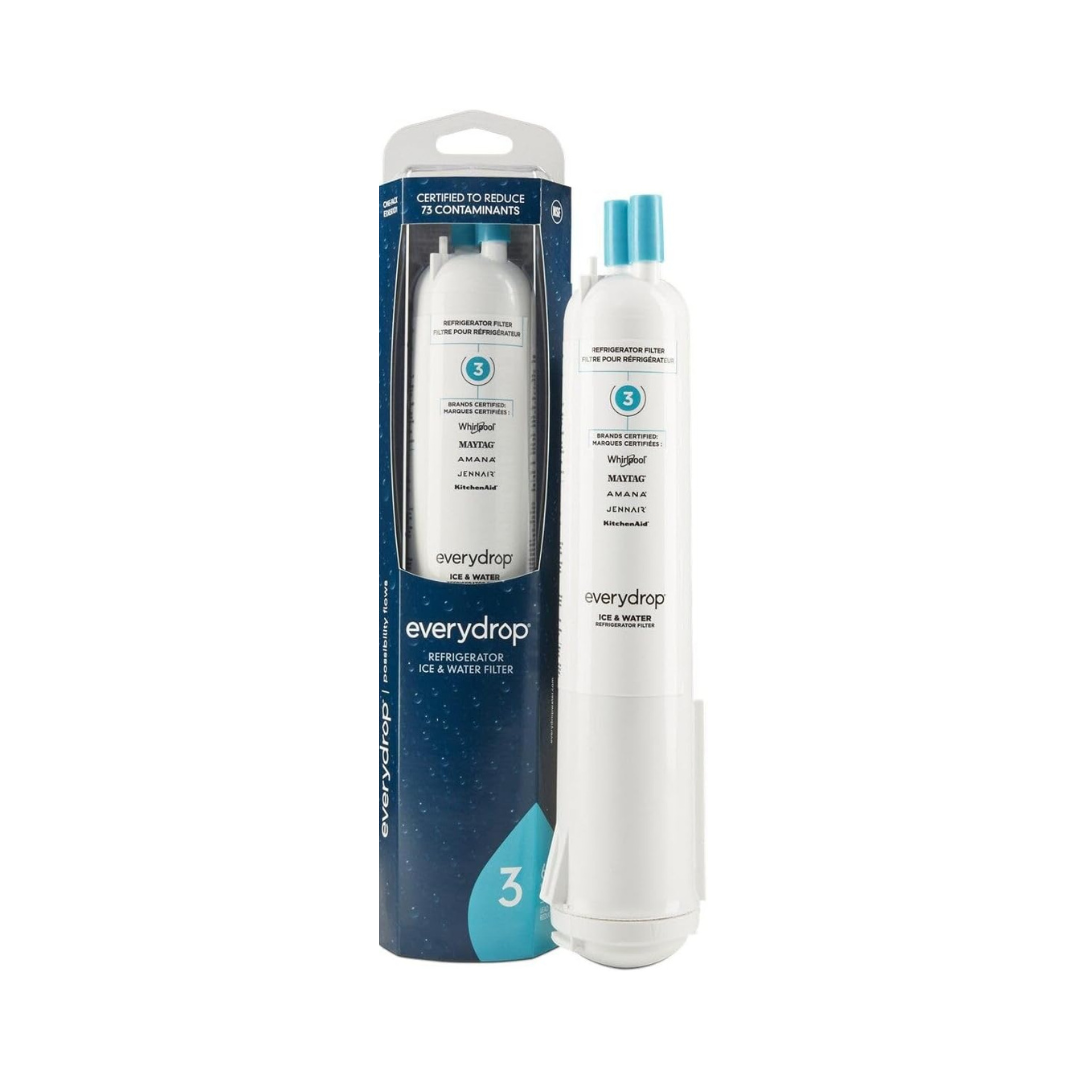 everydrop water filter with packaging on a white background