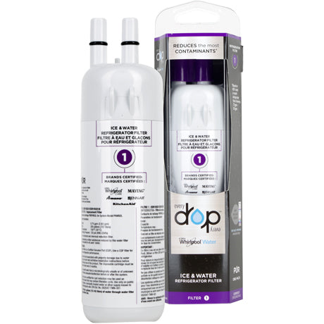 Whirlpool WRS321SDHZ08 Water Filter with packaging on a white background